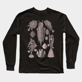 Ernst Haeckel Ostraciontes Fish Aubergine Long Sleeve T-Shirt